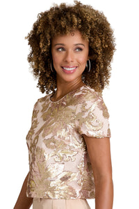 Chelsea Jewel Neck Sequin Top