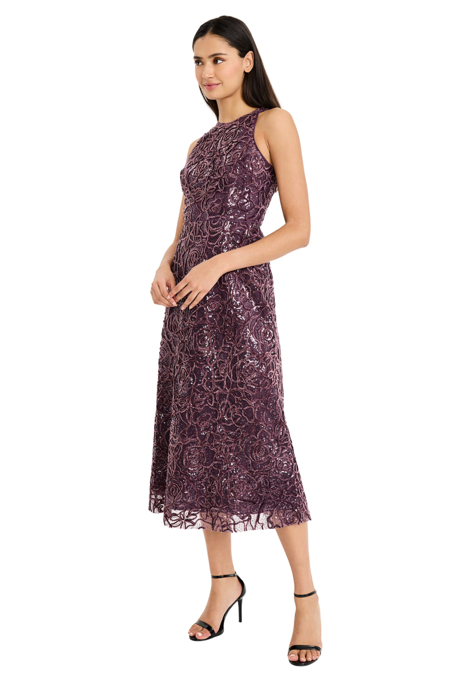 Constance in Sequin Swirl Mesh