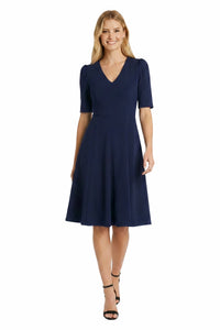 Seylor V-Neck Fit And Flare Midi