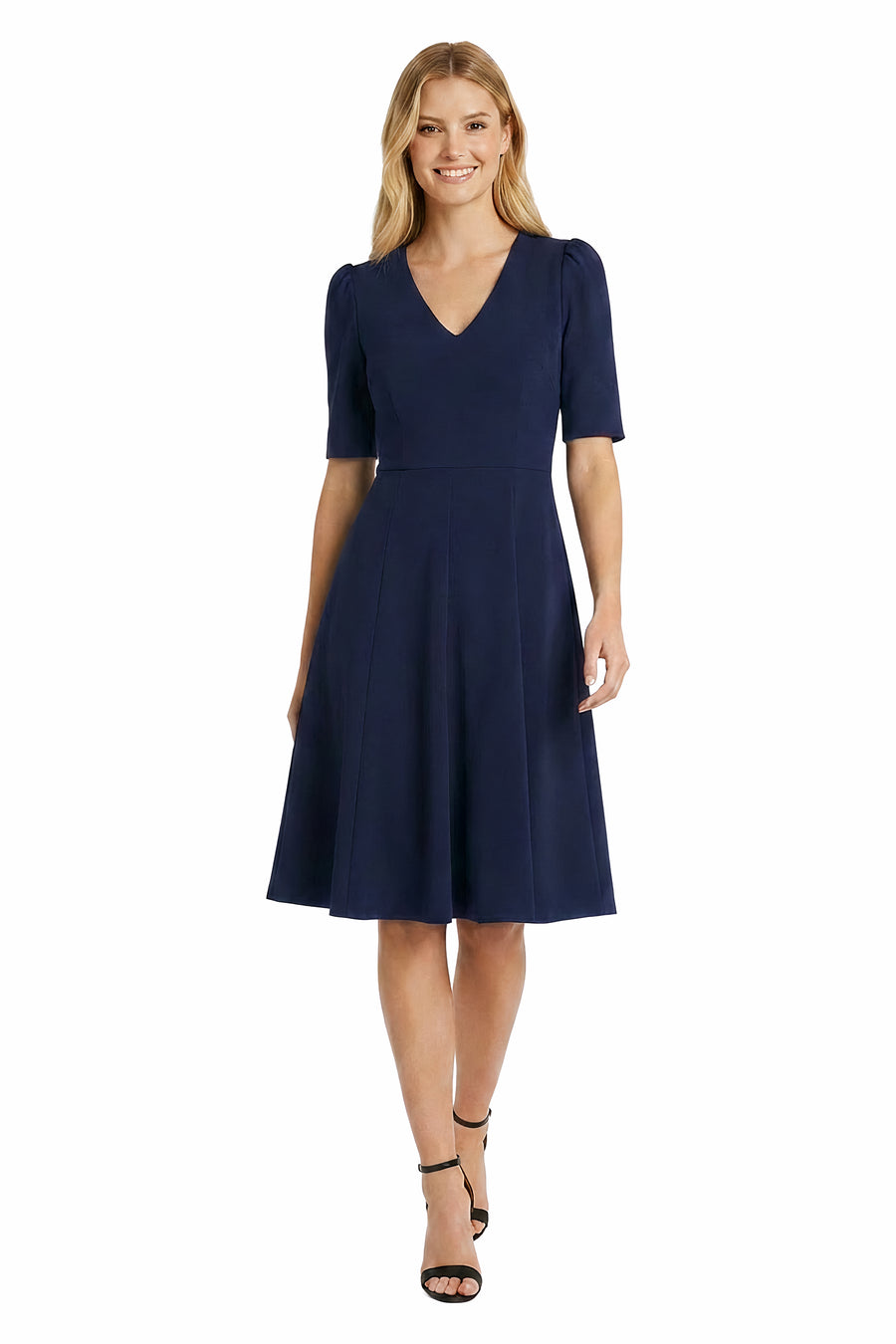Seylor V-Neck Fit And Flare Midi