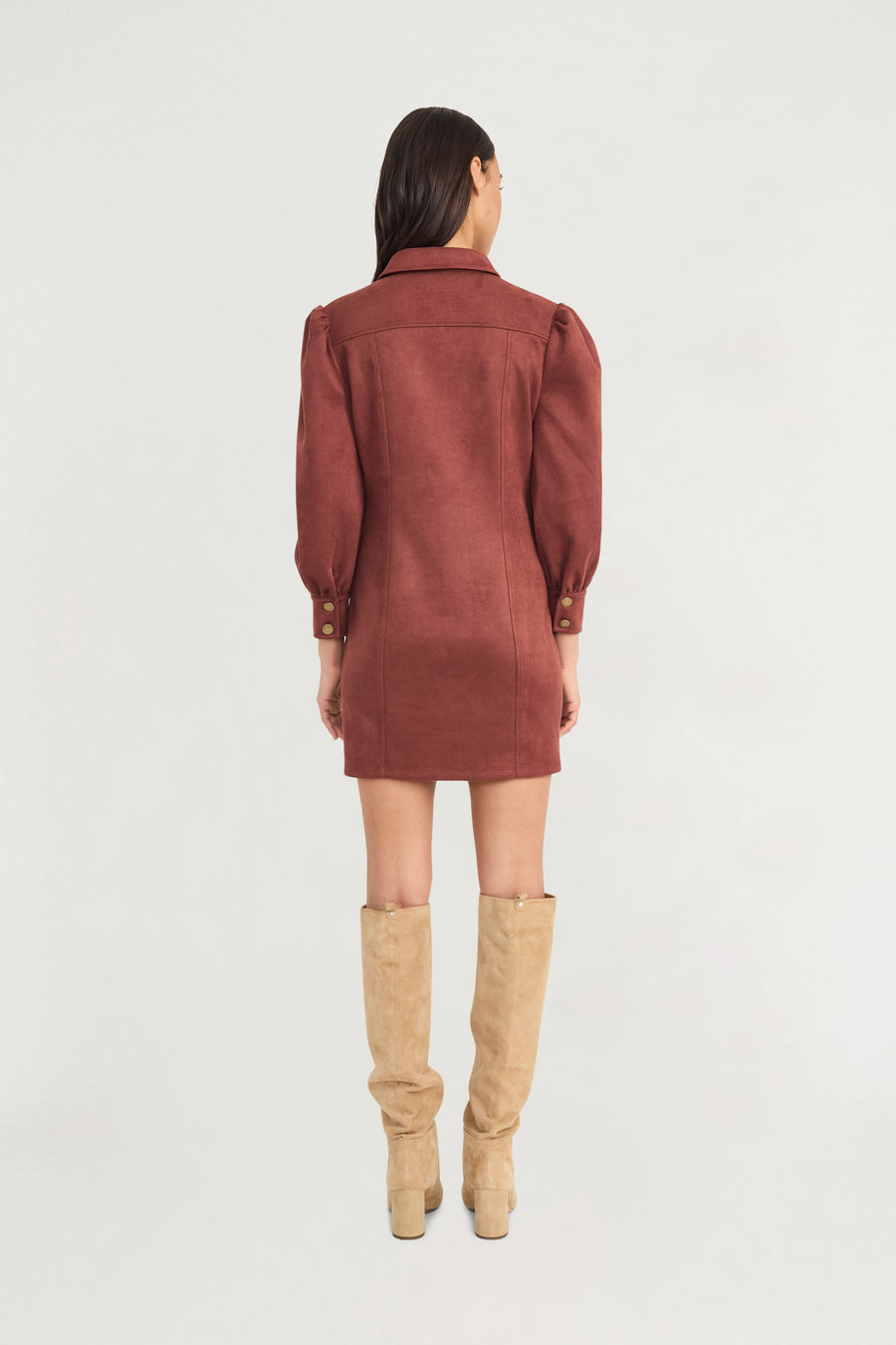 Avalon Suede Shirtdress