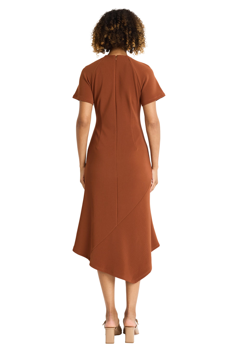 Asymmetrical Hem Dress with Wide Sleeves Green / Standard / 0 Asymmetrical Hem Dress with Wide Sleeves Green / Standard / 0