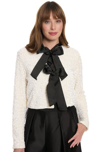Kennedy Sequin Bow Cardigan
