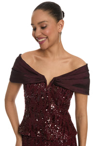 Alanza Off-Shoulder Sequin Top