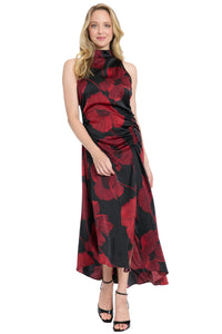Lisbeth Mock Neck Halter in Charmeuse