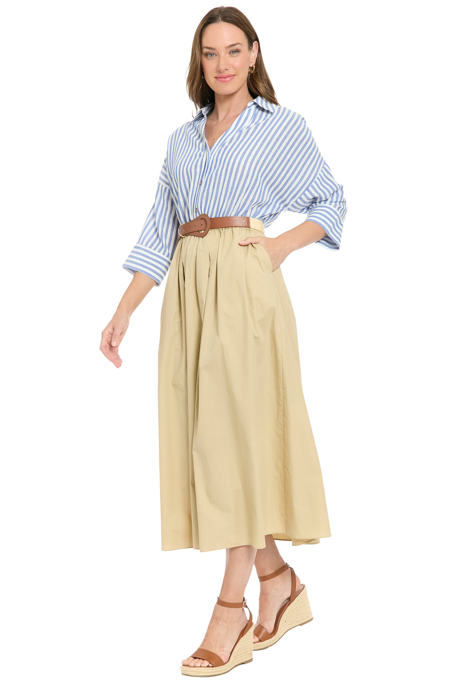 Chessy Belted Twofer Midi