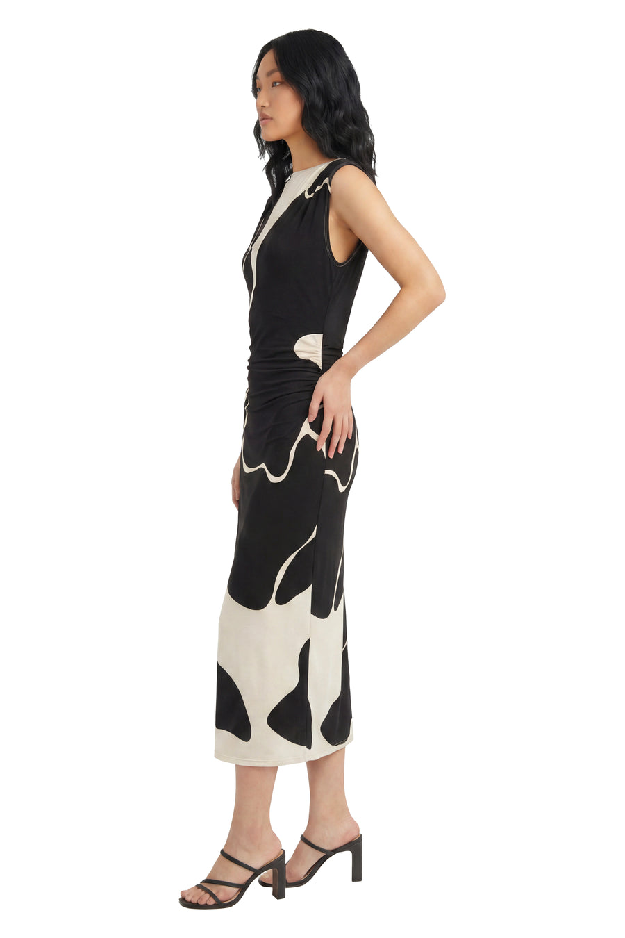 Leonor Midi Sheath Dress in Matte Jersey