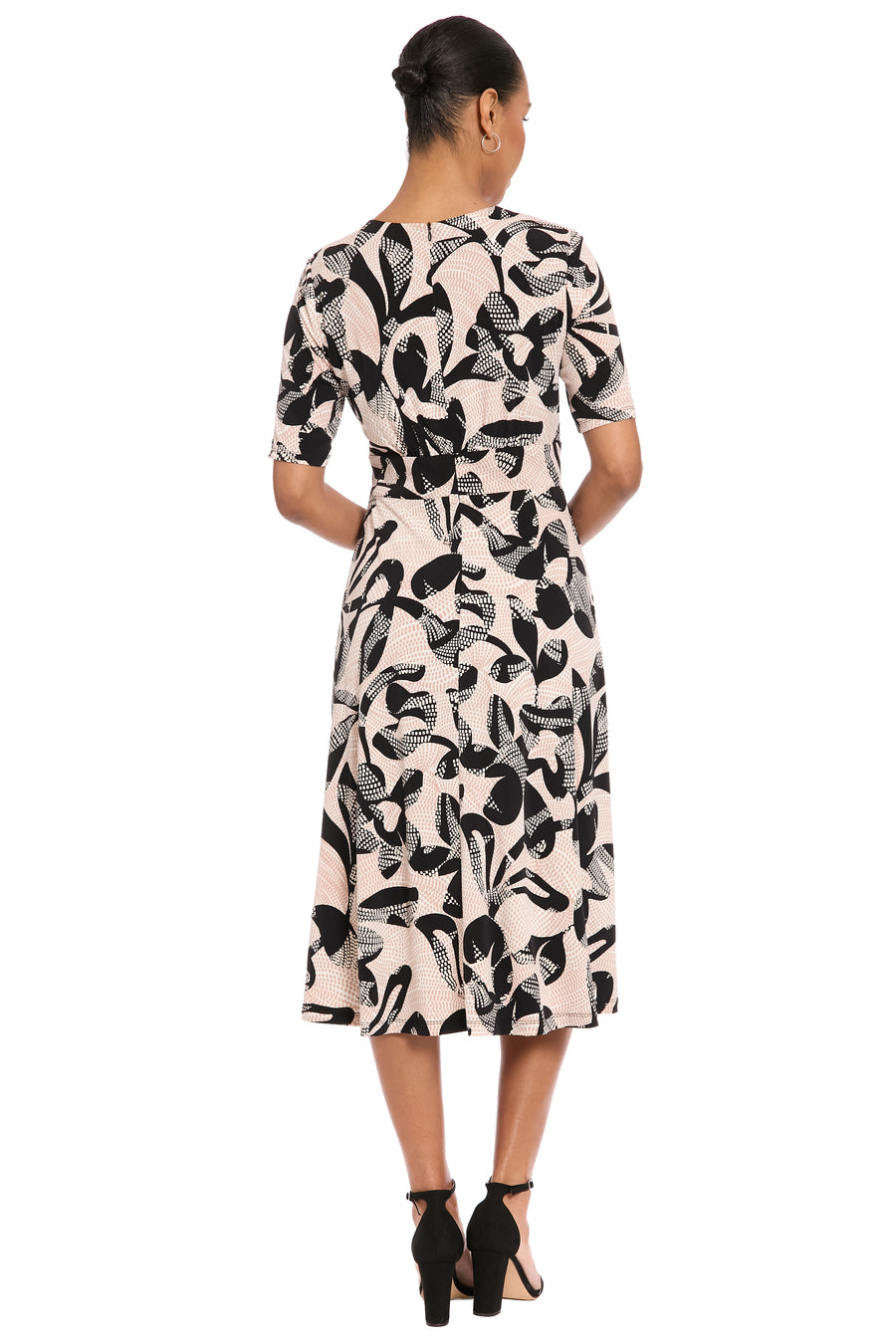 Ayanna Inset Waist Dress in Digital Mosaic