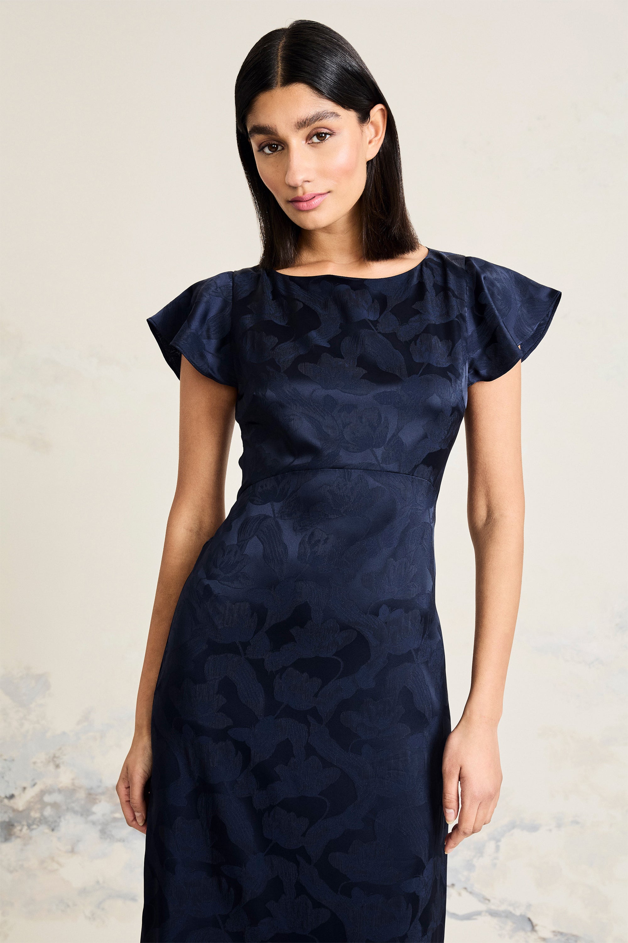 Bethanny Ruffle in Dahlias Jacquard