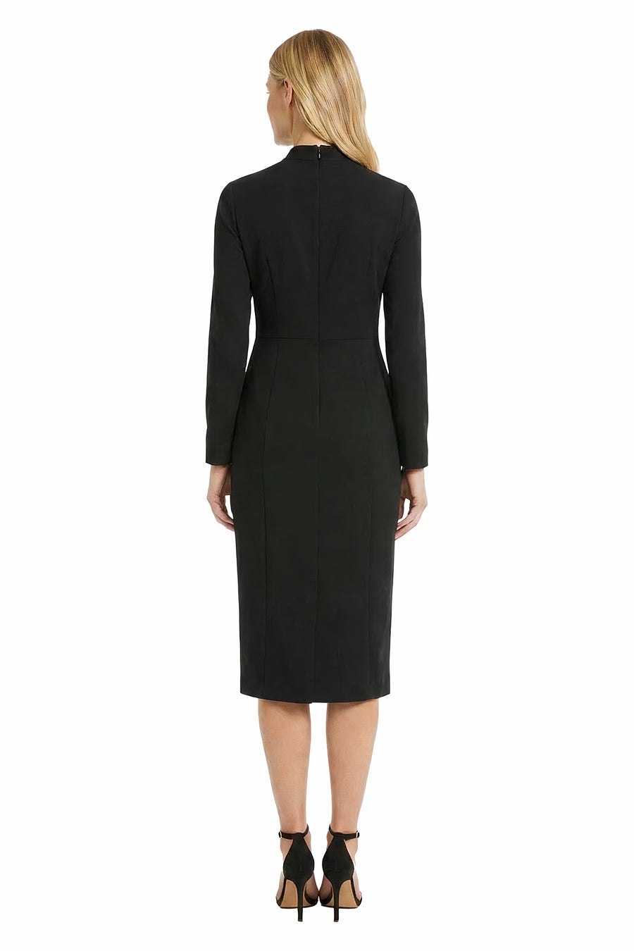 Livie Twist-Neck Keyhole Sheath Dress