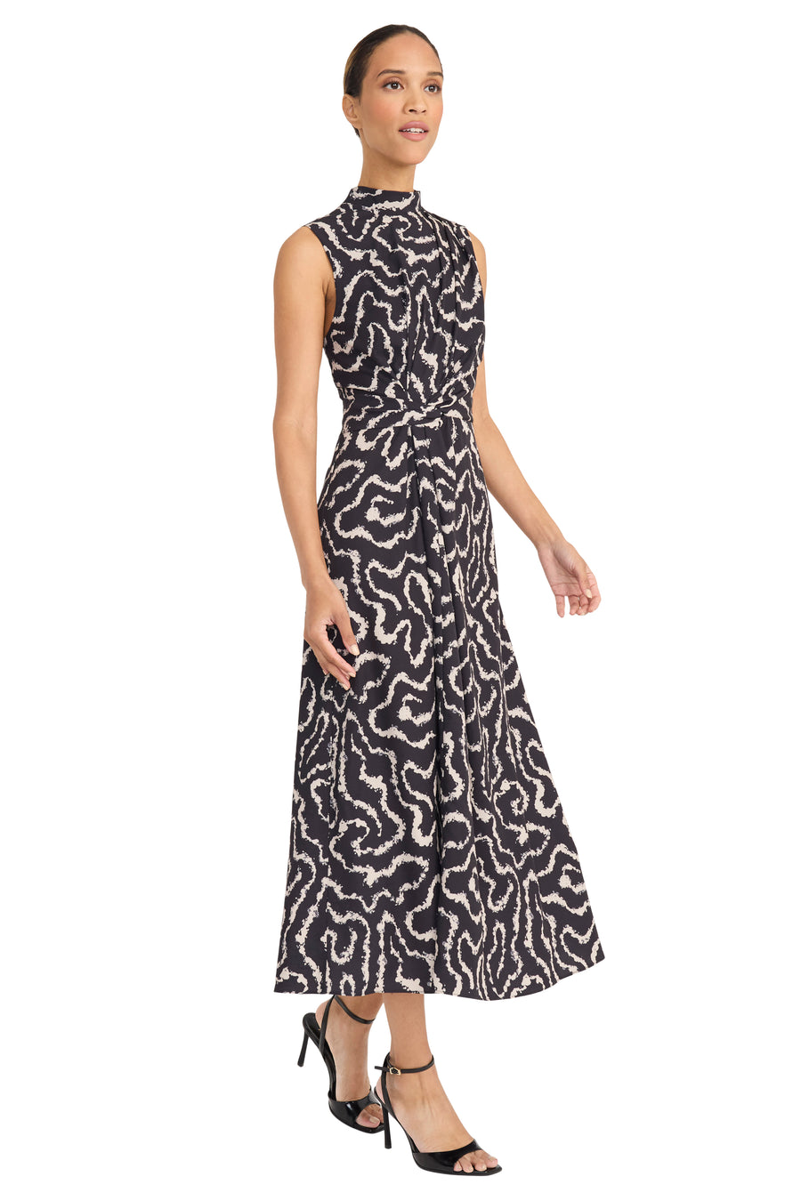 Brigitte Maxi Sleeveless Dress in Coral Maze