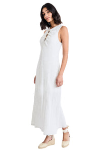 Alexander Textured Stripe Sleeveless Midi