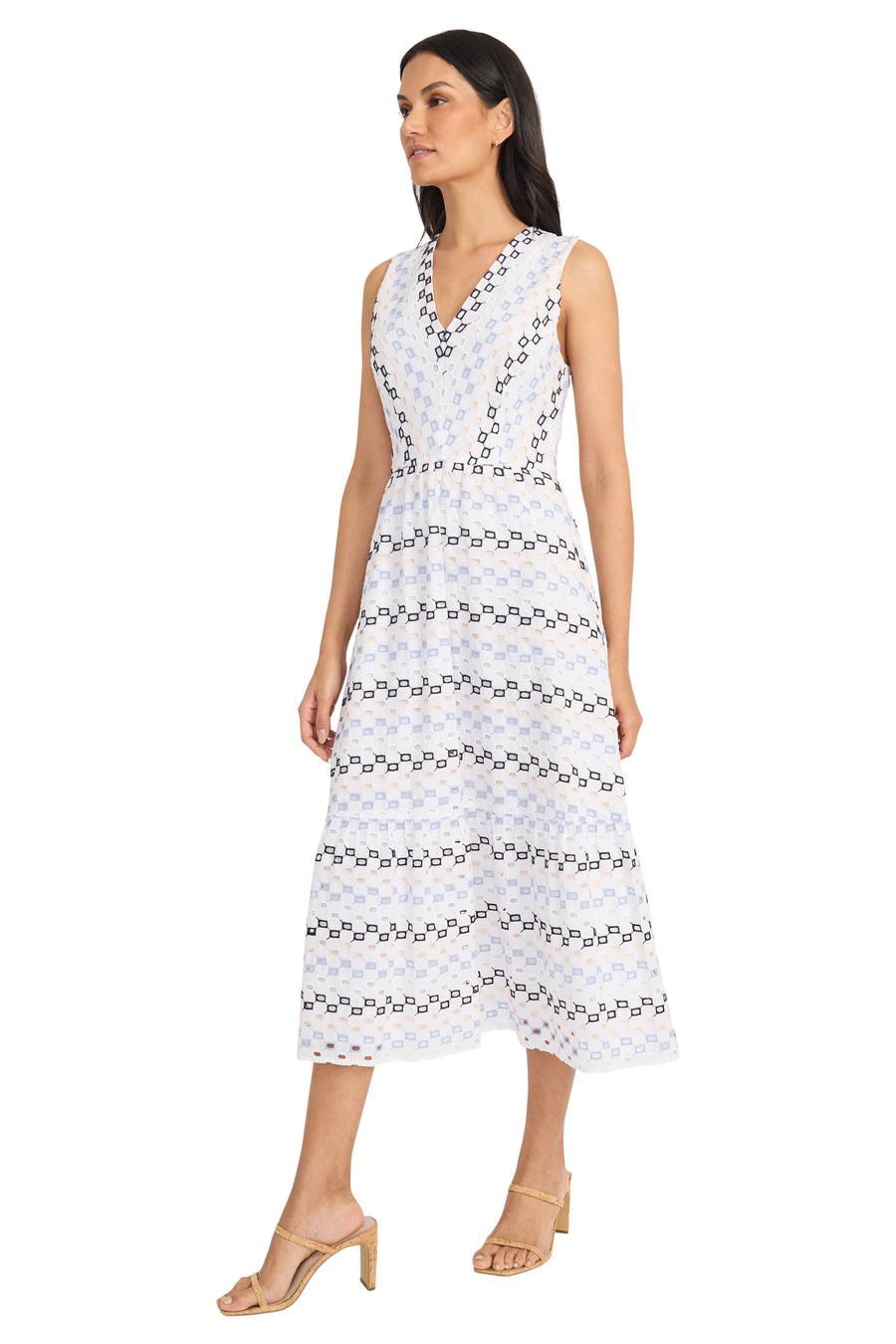 Megan Midi A-Line Dress Sleeveless | Maggy London Megan Midi A-Line Dress Sleeveless | Maggy London