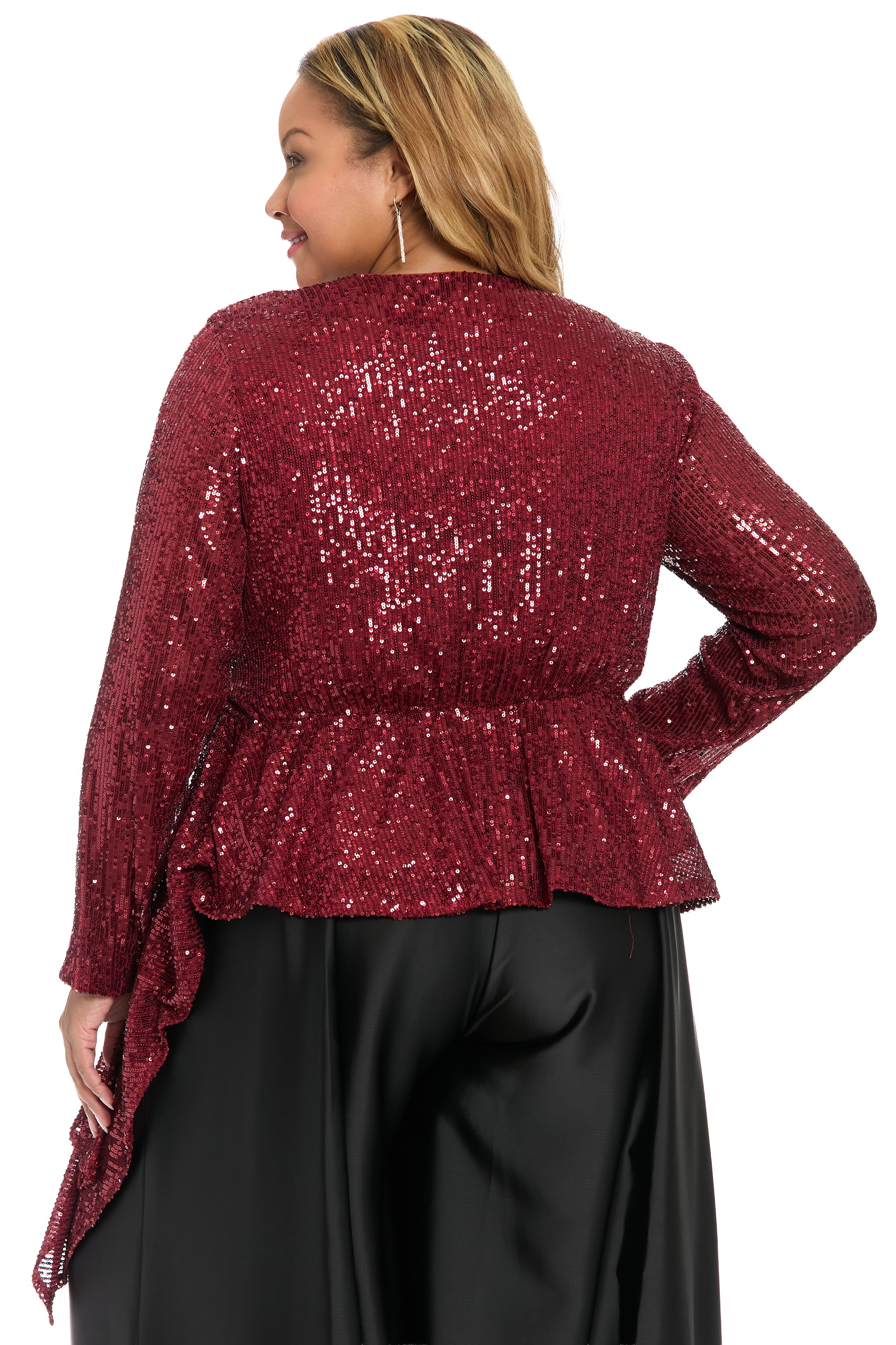 Tribeca Long Sleeve Peplum Top Sheath | Muse by Maggy London
