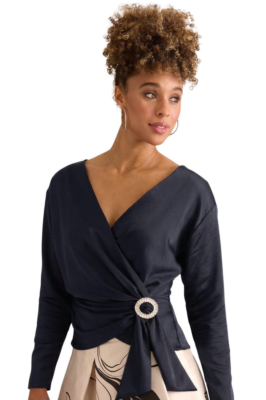 Elms Long Sleeve Wrap Top