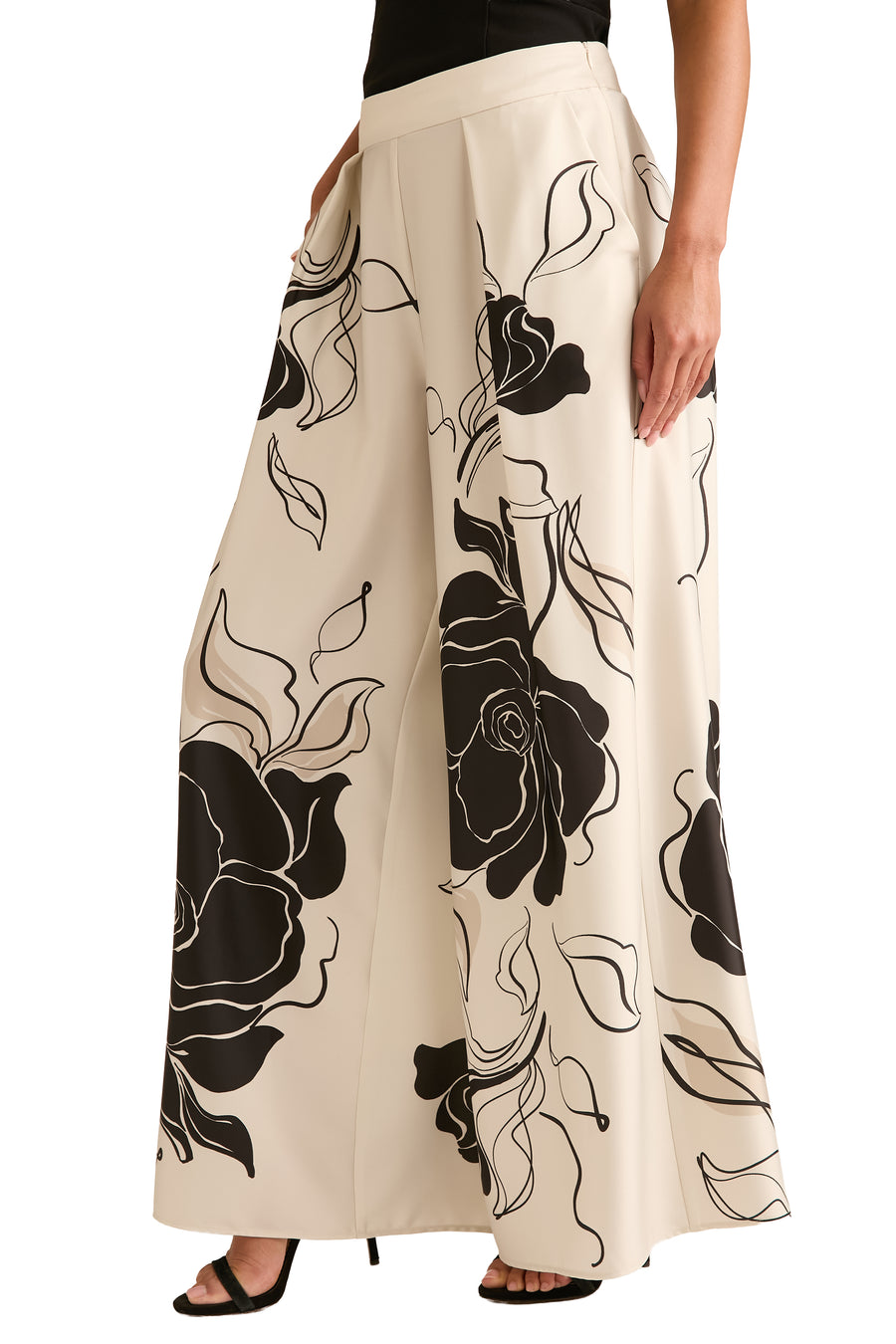 Astor Pleated Wide Leg Pant in Floral Eclipse