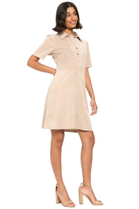 Riva Inset Waist Corduroy Dress