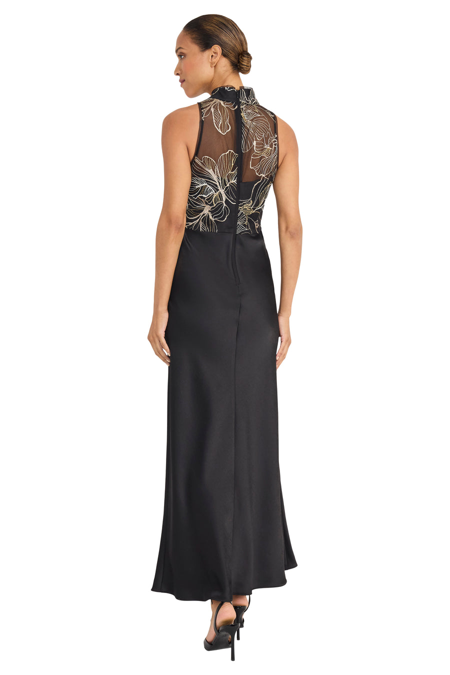 Georgianna High Neck Gown in Enchantment Mesh