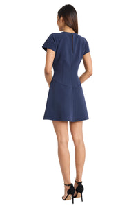 Zyra Cap Sleeve Crew Neck Mini Dress - FINAL SALE