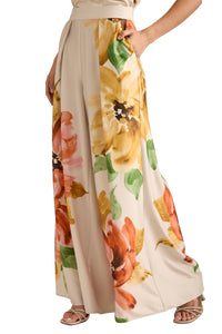 Astor Pleated Wide Leg Pant in Euphoric Blooms