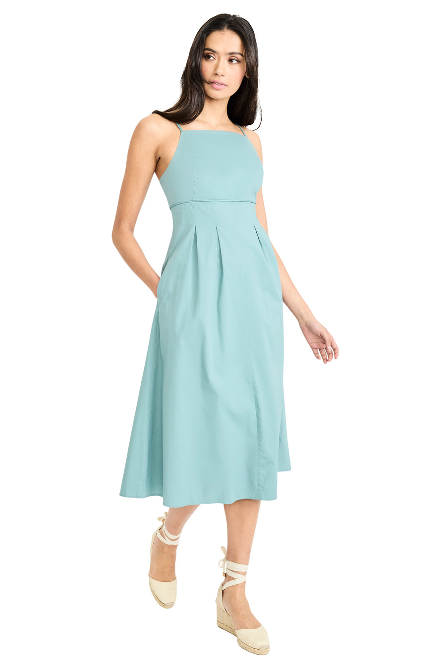 Leona Cotton Spaghetti Strap Midi