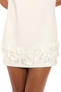 Dottie V-Neck Mini with 3-D Flower