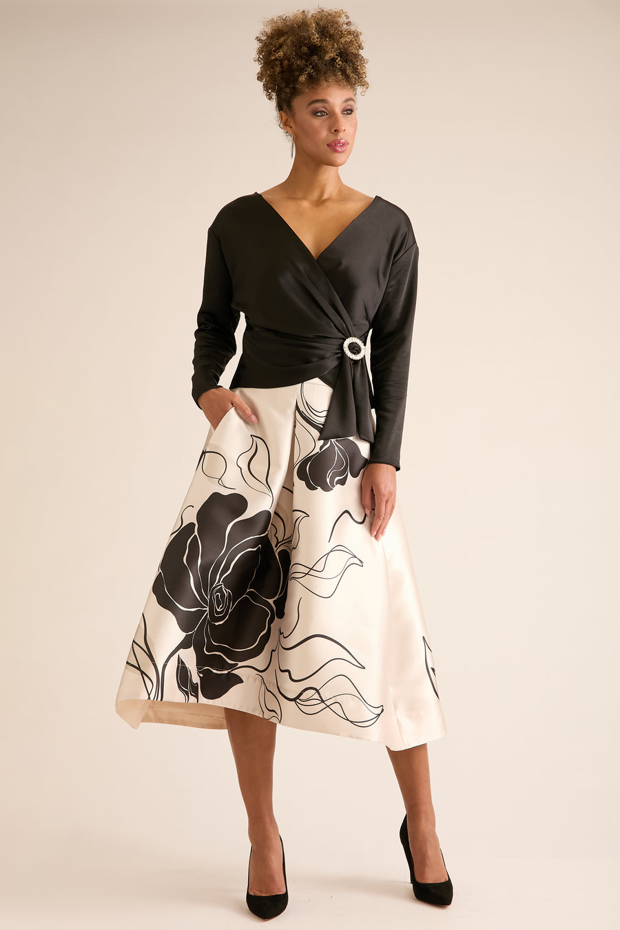 Elms Long Sleeve Wrap Top