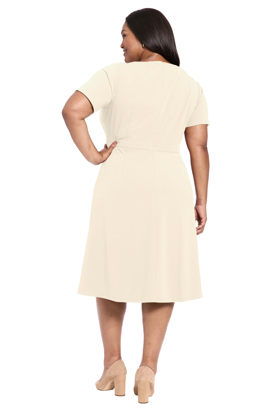 Colleen in Cream with Metal Trim