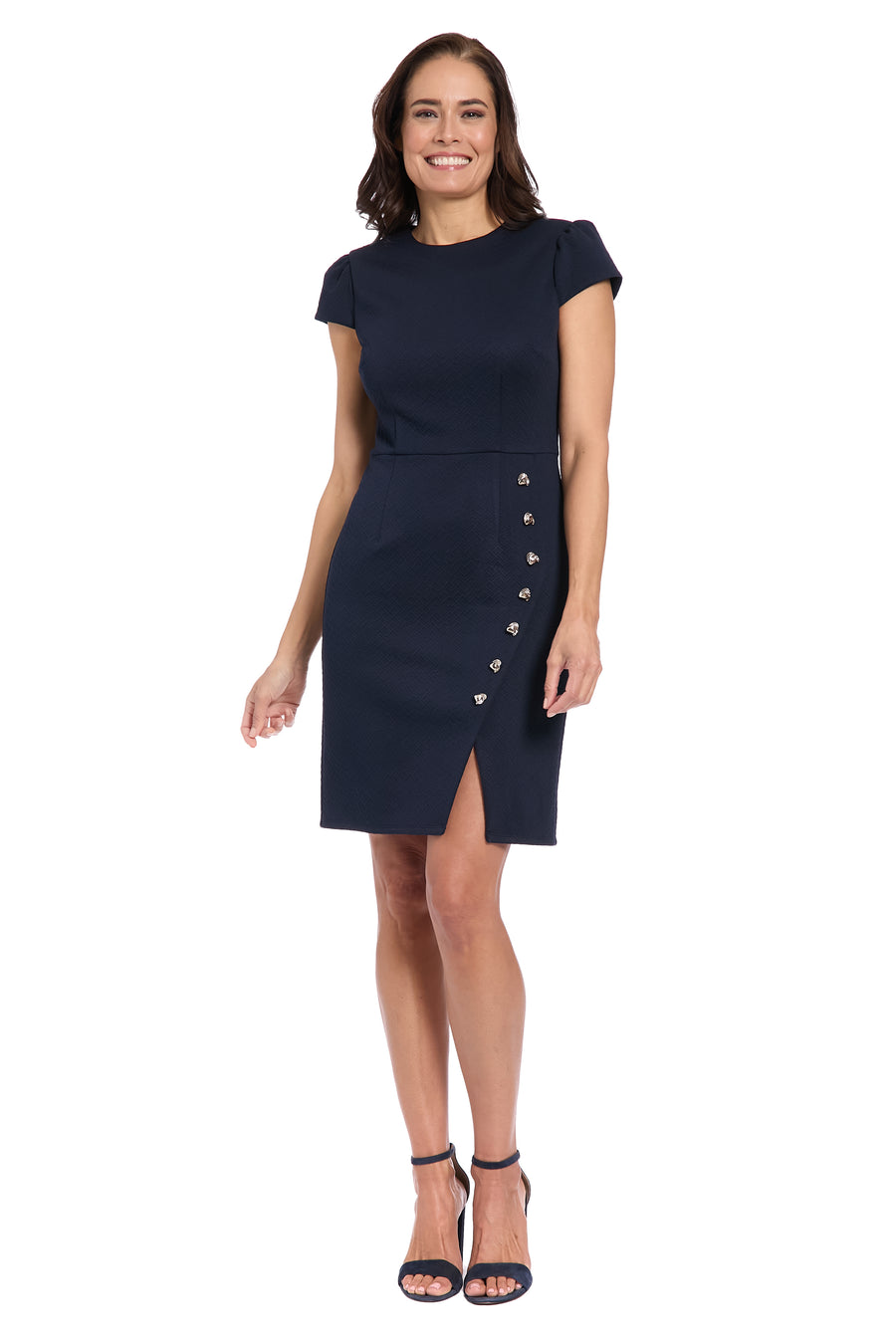 Greer Structured Diamond Knit Dress