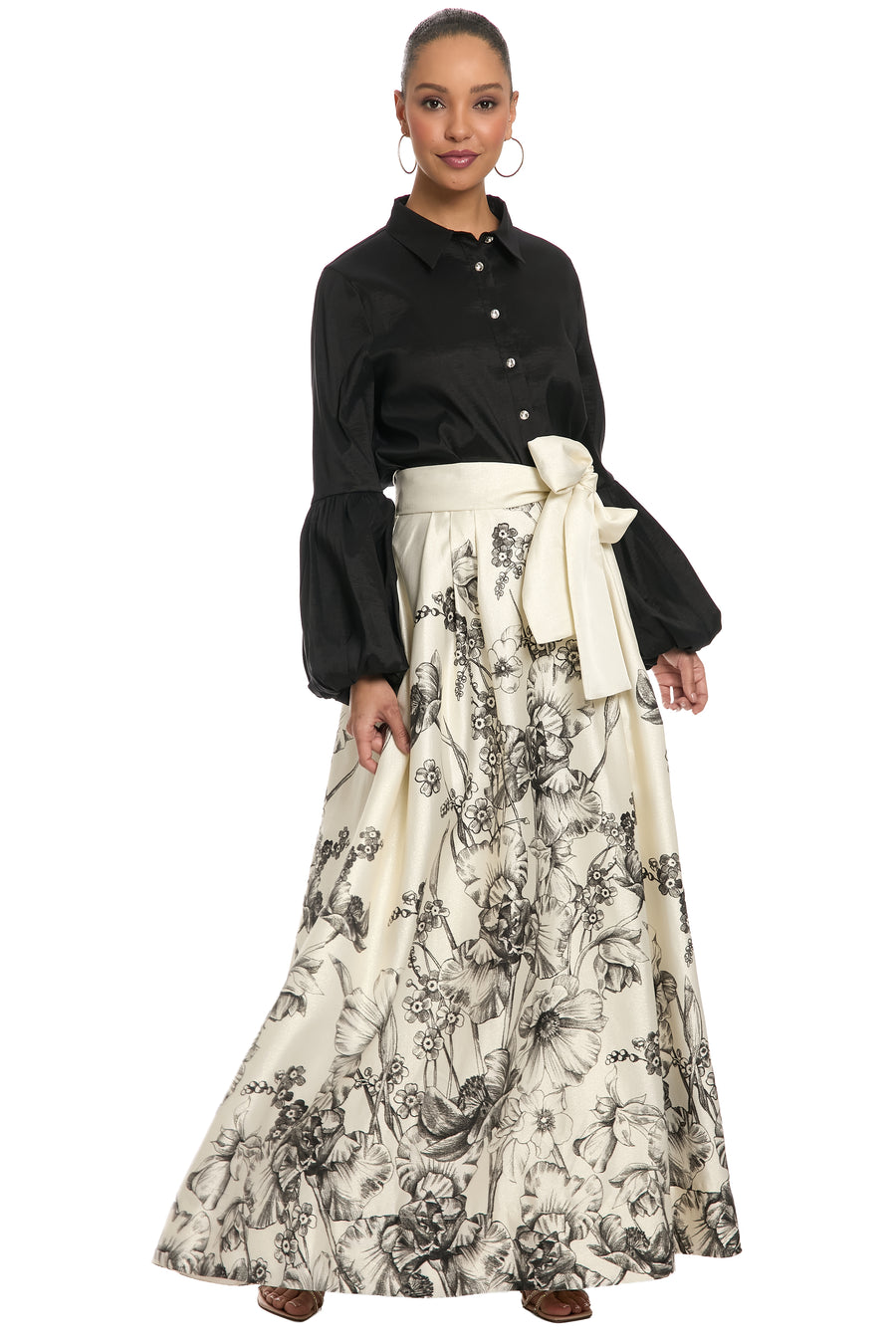 Cerah Blouse Lustrous Bubble Sleeve