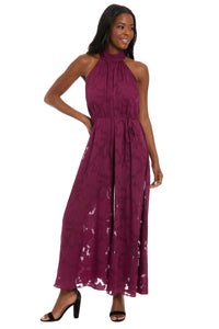 Godiva Jumpsuit in Leaf Jacquard - FINAL SALE