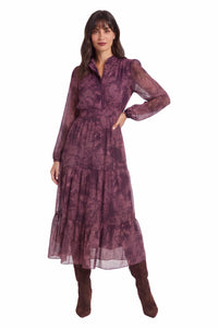 Lettie Ruffle Neck Tiered Maxi