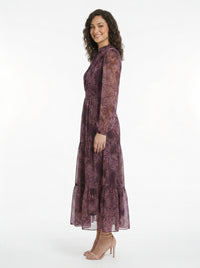 Lettie Ruffle Neck Tiered Maxi