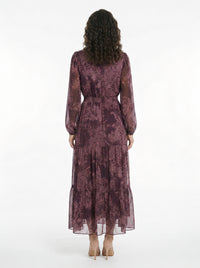 Lettie Ruffle Neck Tiered Maxi