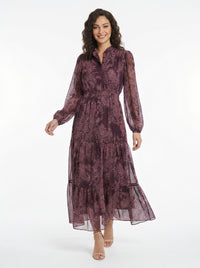 Lettie Ruffle Neck Tiered Maxi