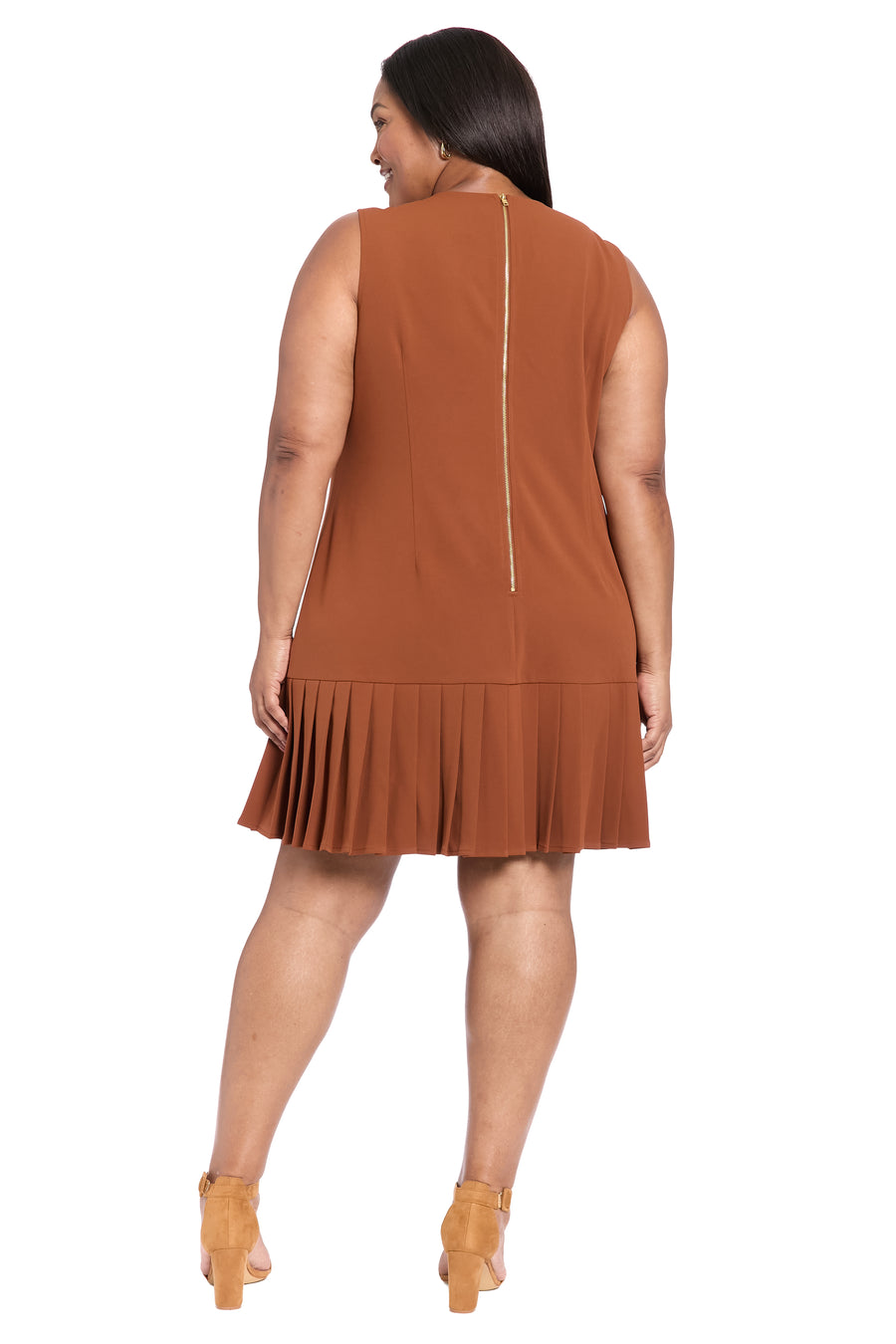 Nani Pleated Dress Shift Sleeveless Mini Nani Pleated Dress Shift Sleeveless Mini