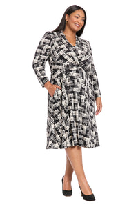 Annabella Long Sleeve V-Neck Dress