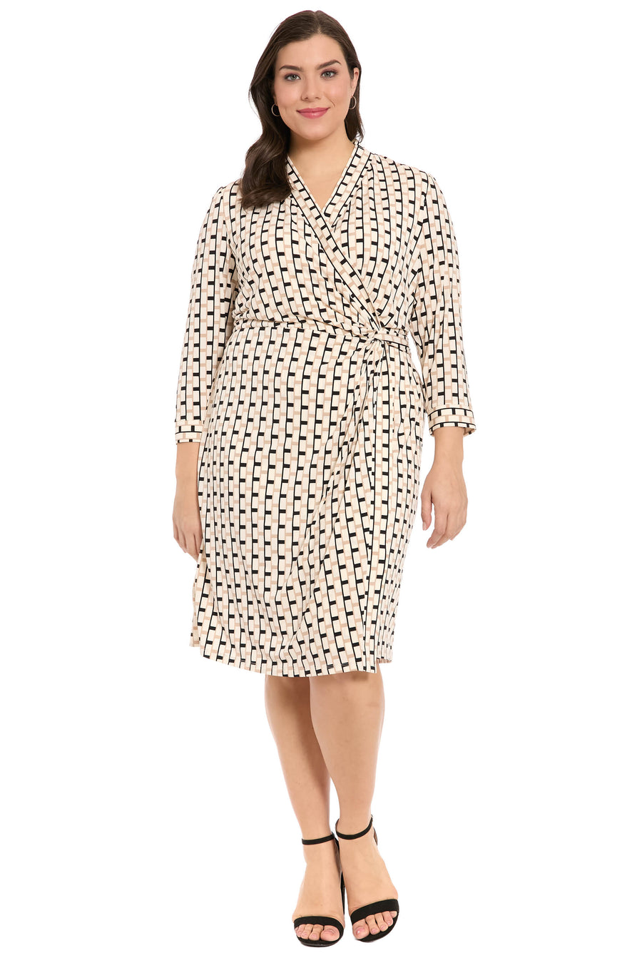 Rosaline 3/4 Sleeve Dress in Stretch Jersey