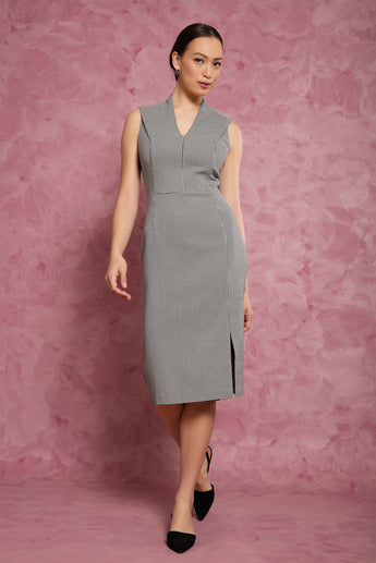 london times grey dress Gianna Fit & Flare Tweed Dress Fit and Flare main image 0