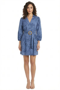 Dannie Cotton Bishop Sleeve Shirtdress