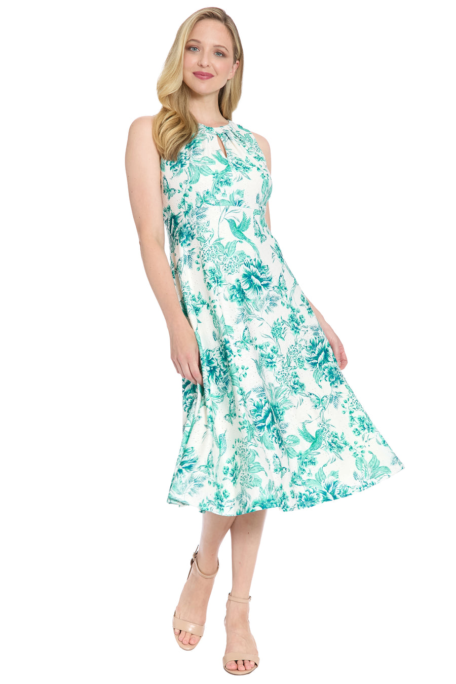 Jordyn Keyhole Midi in Nature's Eyelet