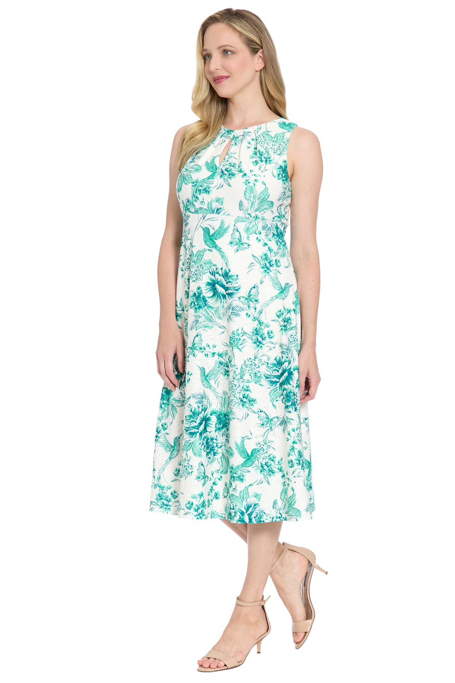 Jordyn Keyhole Midi in Nature's Eyelet