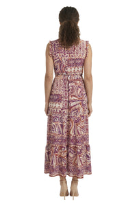 Consuela Sleeveless Maxi in Stamp Patchwork