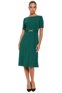 Quill Side Tab Dress with Buckle