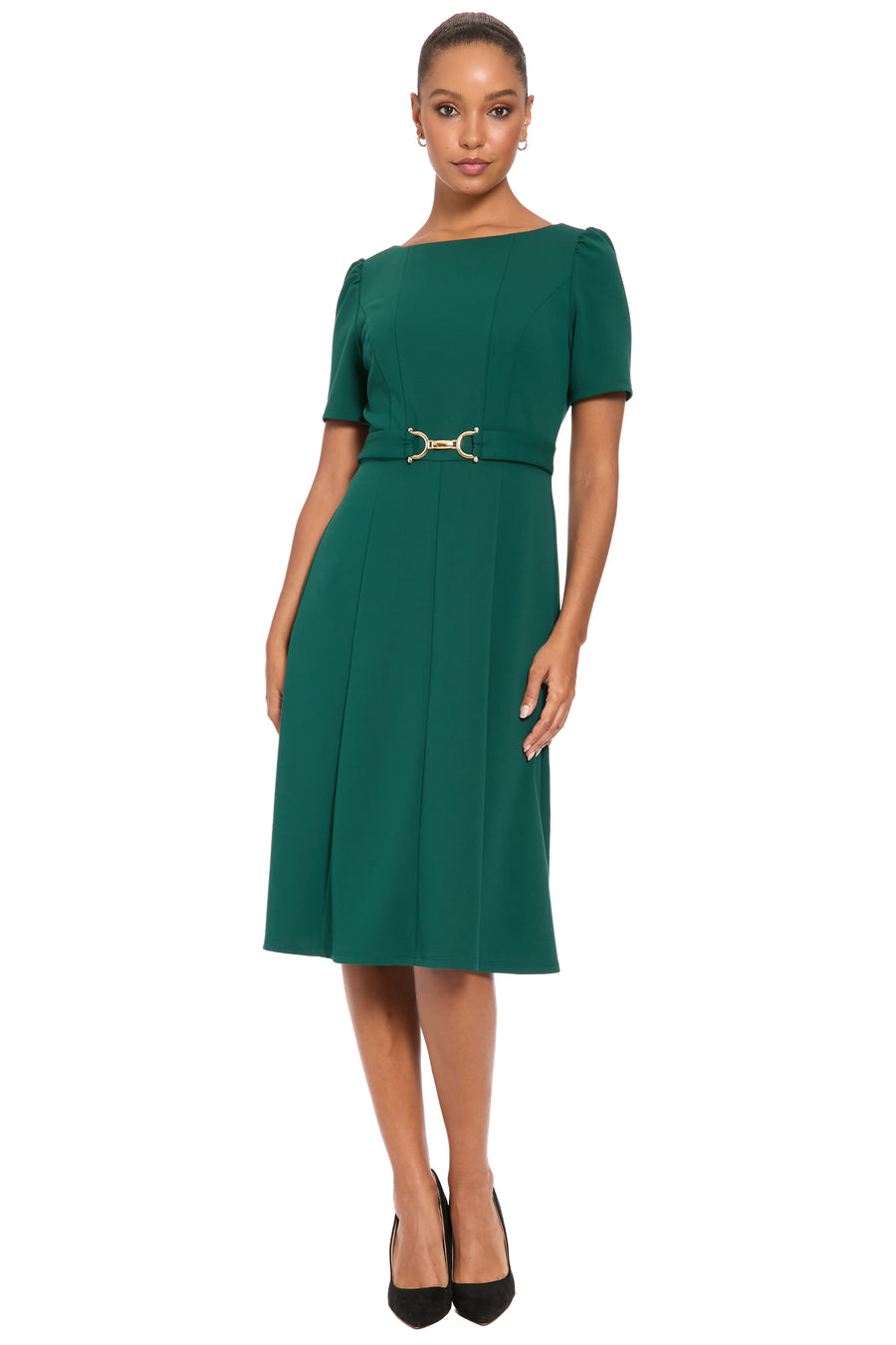 Quill Side Tab Dress with Buckle