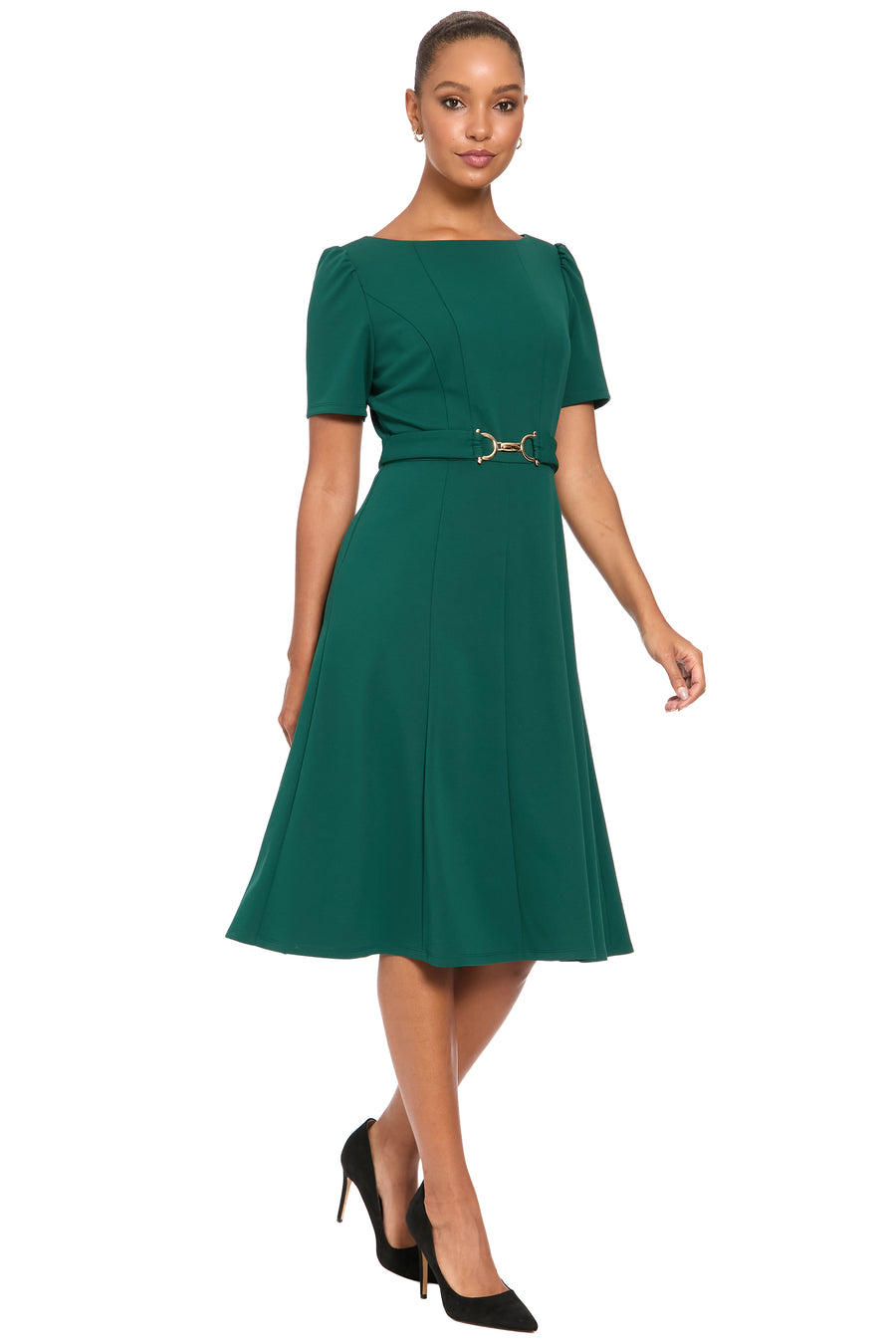 Quill Side Tab Dress with Buckle