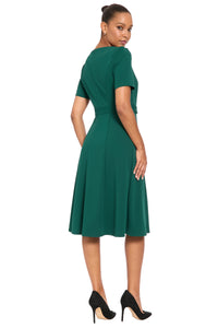 Quill Side Tab Dress with Buckle
