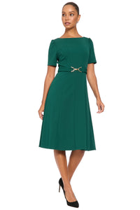 Quill Side Tab Dress with Buckle