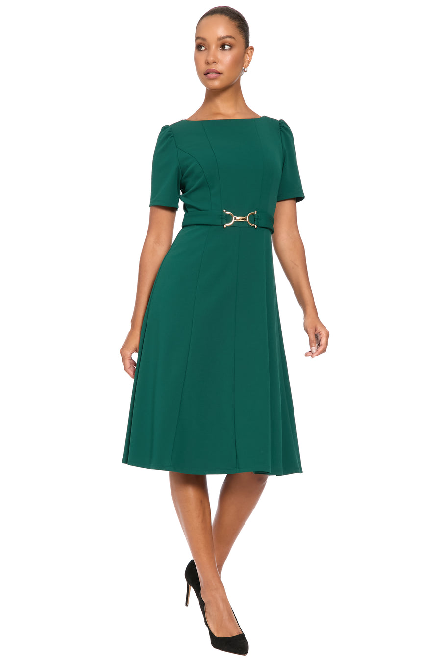 Quill Side Tab Dress with Buckle