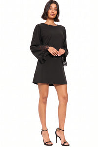 Sue A-Line Botanical with Lace Sleeves